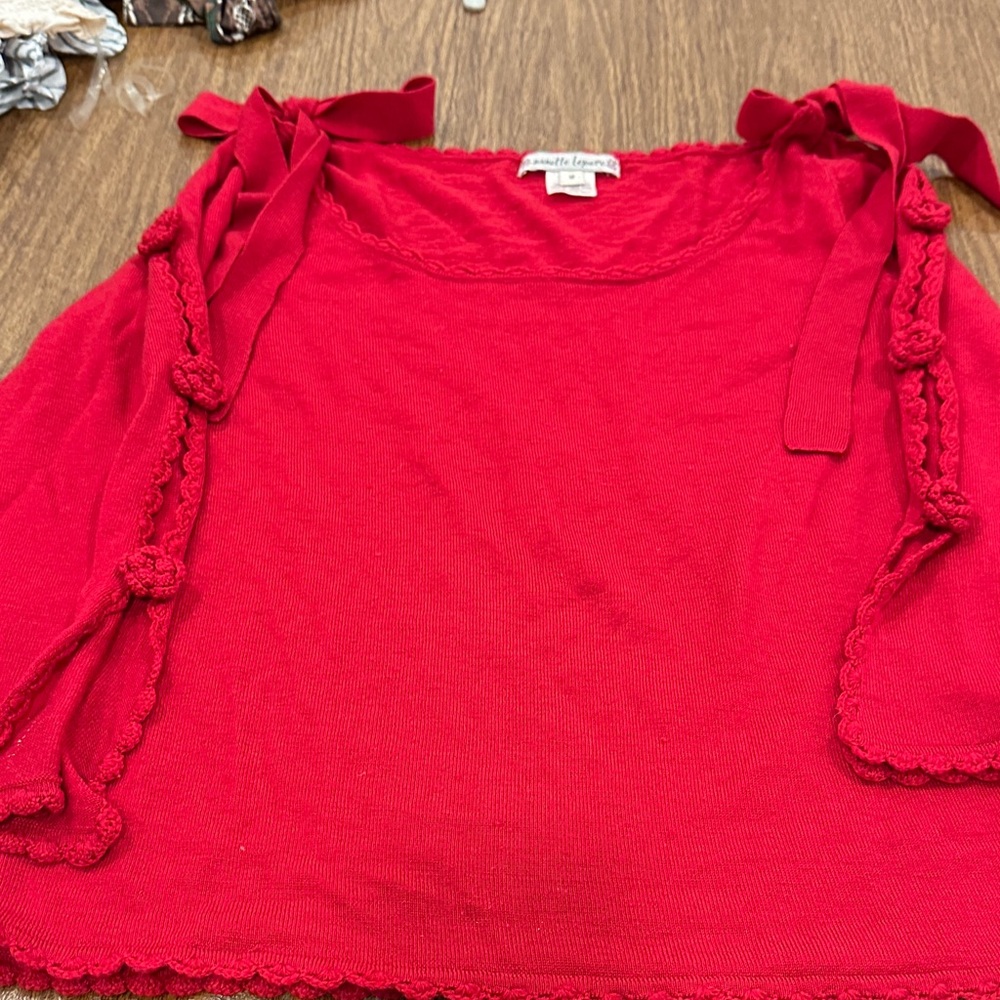 Nanette Lepore Vibrant Red Knit Top